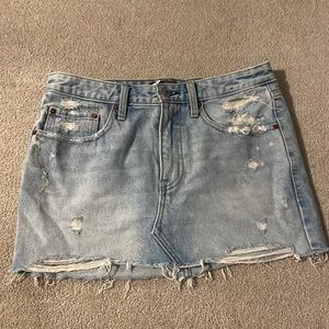 Abercrombie & Fitch denim low rise micro mini skirt